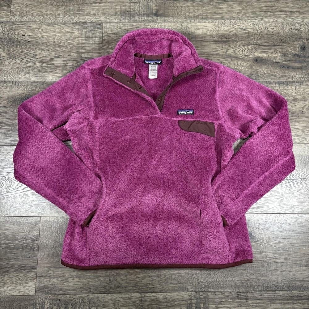 Patagonia Jacket Womens‎ Small Pink Polartec Windbloc Fleece Pullover *FLAWS*